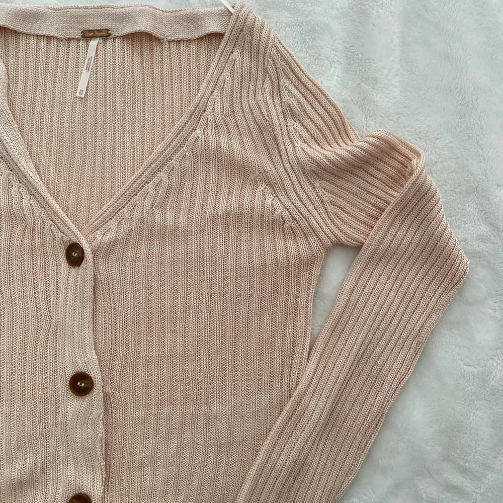 Free People Game On Ribbed Cardigan Size XS Boho Casual Beachy